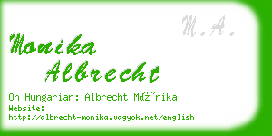 monika albrecht business card